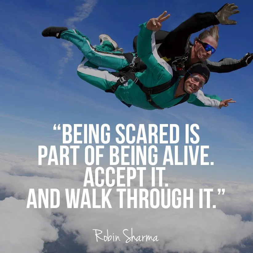 Robin Sharma Quotes being scared