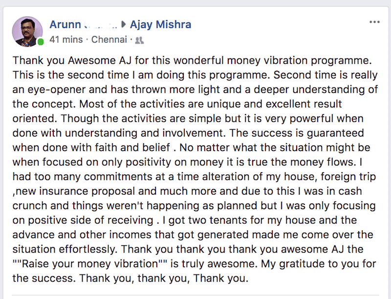 Arunn attracting money using law of attraction